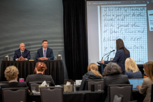 The Mass Casualty Commission, RCMP Witnesses retired Cpl. Tim Mills (left) and Cpl. Trenton Milton (right) answer questions from Participant Counsel – May 2022